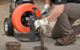 The Portable Sewerooter T-4 Easily Clears Drainlines Up to 100 Feet Long